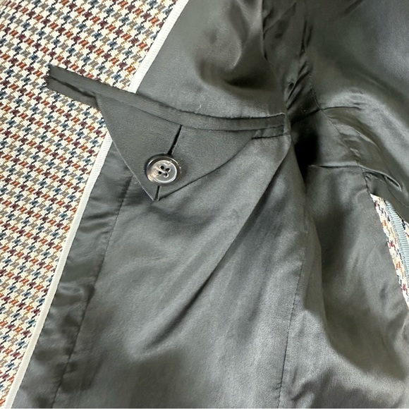 Theory Super Cinch Houndstooth Wool Blend Blazer Jacket Size 4 - Picture 13 of 16